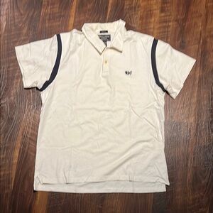 White Polo Shirt with Black Accents